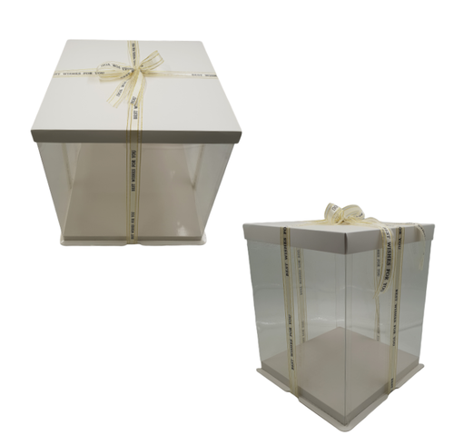 CAJA PARA TARTA DELUXE  BLANCA - 33,5 X 37 CM