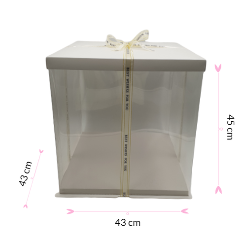 CAJA PARA TARTA DELUXE  BLANCA - 43 X 45 CM