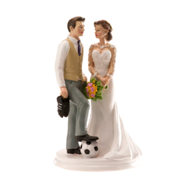 FIGURA PARA TARTA PAREJA FUTBOLERA