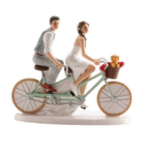 FIGURA PARA TARTA PAREJA EN BICICLETA