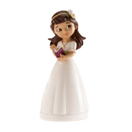 FIGURA PARA TARTA COMUNION - NIA CON DIADEMA