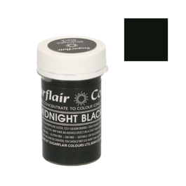 COLORANTE EN PASTA PASTEL SUGARFLAIR - MIDNIGHT BLACK / NEGRO MEDIANOCHE 25 G