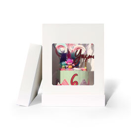 CAJA PARA TARTA CON VENTANA "OLBAA" - BLANCA 25 CM