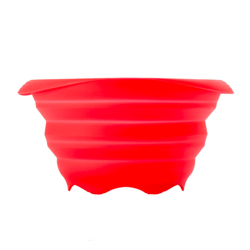 COLADOR SILICONA PLEGABLE PAVONI - ROJO 14 CM