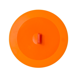 TAPA SILICONA CON VENTOSA PAVONI - NARANJA 18 CM