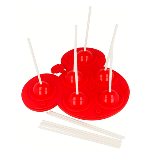 MOLDE DE SILICONA PARA 6 CAKE POPS "FAMILY BAKERY DISNEY" + STICKS