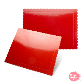 BASE RECTANGULAR ROJA - 30 X 25 CM / 3 MM GROSOR