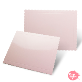 BASE RECTANGULAR ROSA BEBE - 30 X 25 CM / 3 MM GROSOR