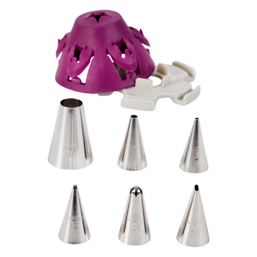 SET COLOCA-Y-LAVA BOQUILLAS PARA TARTAS WILTON