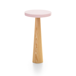 STAND PARA TARTA "NATURAL" REDONDO - ROSA 15 CM