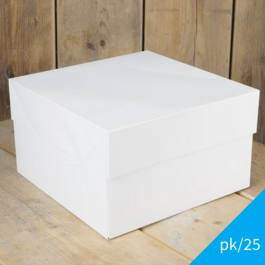 CAJA PARA TARTA BLANCA FUNCAKES - 30 CM (25 U)