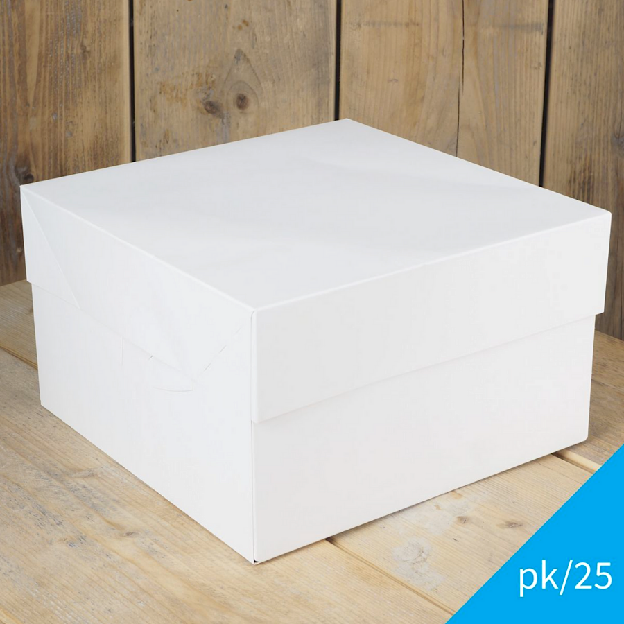 CAJA PARA TARTA BLANCA CARTON 30 CM FUNCAKES PASTKOLOR