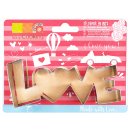 CORTADOR PARA GALLETAS SCRAPCOOKING - LOVE