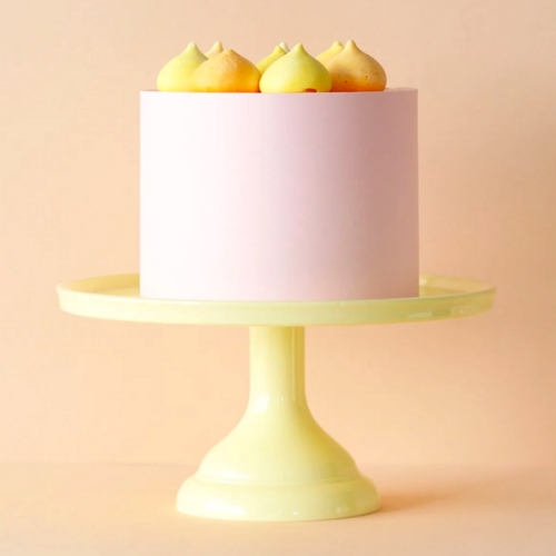 CAKE STAND PARA TARTAS PEQUEÑO AMARILLO ALLC MELAMINA BRILLANTE PASTKOLOR