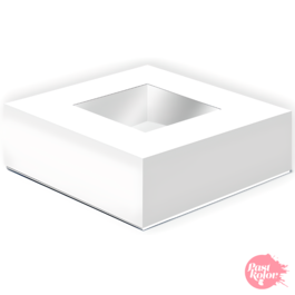 CAJA PARA TARTA BLANCA CON VENTANA - 33 X 9,5 CM