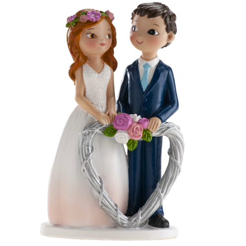 FIGURA PARA TARTA PAREJA CORAZON