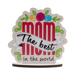 TOPPER PARA TARTA DEKORA - "THE BEST MOM IN THE WORLD"