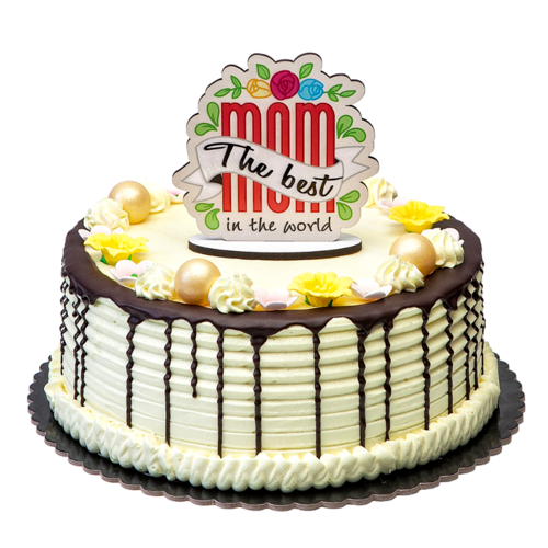 TOPPER PARA TARTA DEKORA - "THE BEST MOM IN THE WORLD"