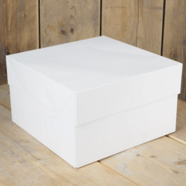 CAJA PARA TARTA BLANCA FUNCAKES - 25 CM