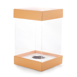 CAJA PARA HUEVO DE PASCUA "DELUXE" MELOCOTON - 16 CM (350 G)