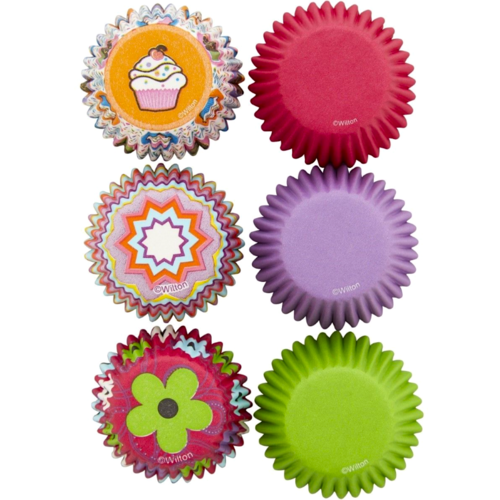 SET CAPSULAS MINI CUPCAKE WILTON - MULTI ROSAS