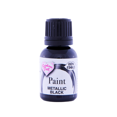 [P. CADUC.] PINTURA METALIZADA COMESTIBLE RAINBOW DUST - BLACK / NEGRO (25 G)