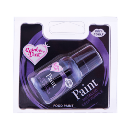 PINTURA METALIZADA COMESTIBLE RAINBOW DUST - DEEP PURPLE / PURPURA (25 ML)