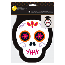 BOLSAS PARA DULCES WILTON - CALAVERA MEJICANA (15 U)