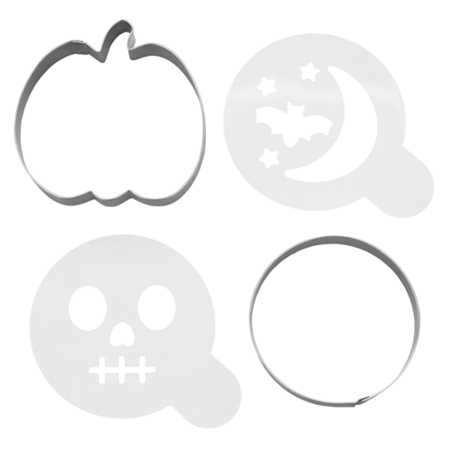 SET CORTADORES Y STENCILS WILTON - GALLETAS HALLOWEEN