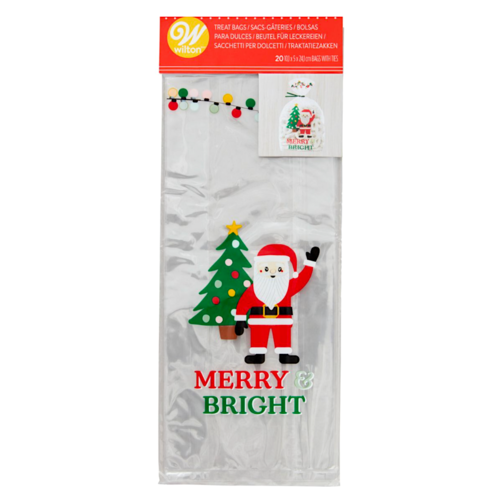 BOLSAS PARA DULCES WILTON - NAVIDAD "MERRY & BRIGHT" (20 U)