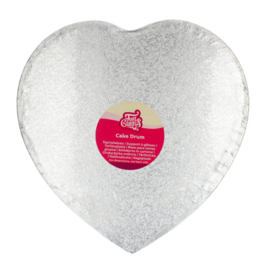 CAKE DRUM CORAZON PLATEADO (FUNCAKES) - 27,9 CM 