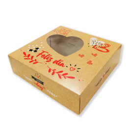 CAJA PARA TARTA SAN VALENTIN "HAPPY DAY" - 28 CM