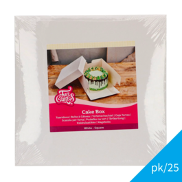 CAJA PARA TARTA BLANCA FUNCAKES - 20 CM (25 U)