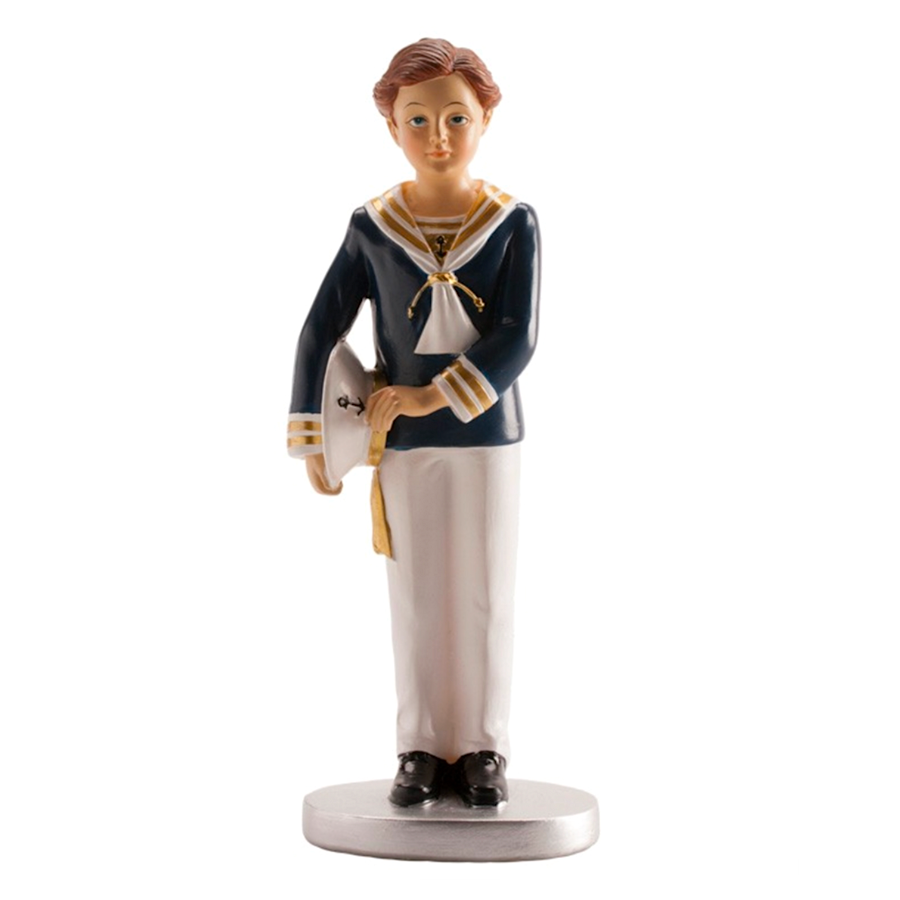 Figura tarta niño comunión marinero , 17 cm