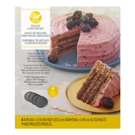 MOLDES PARA "LAYER CAKE" WILTON - 4 CAPAS / 20 CM