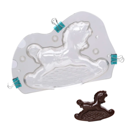 MOLDE POLICARBONATO PARA CHOCOLATE - CABALLO BALANCIN 3D