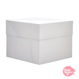 CAJA PARA TARTA CUADRADA BLANCA - 20 CM