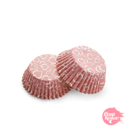 CAPSULAS CUPCAKE CORAZONES - 48 UNIDADES