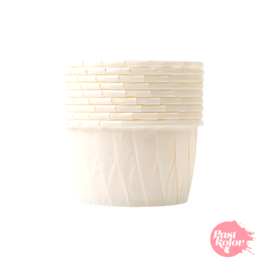 CAPSULAS MINI CUPCAKE HORNEABLES (BORDE REFORZADO) - BLANCAS