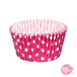 CAPSULAS CUPCAKE CEREZA CON LUNARES - 24 UNIDADES