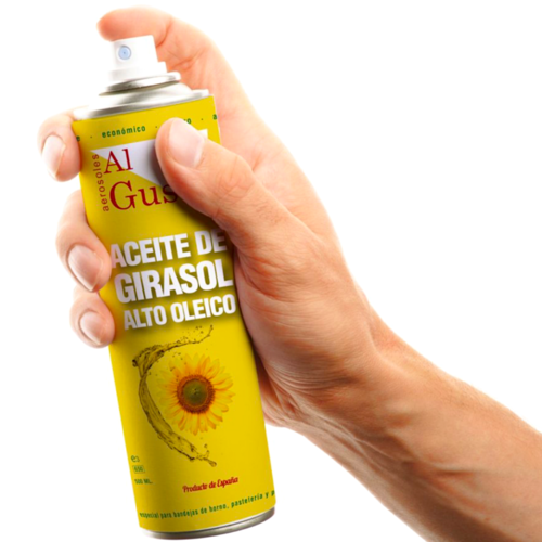 SPRAY ACEITE DESMOLDANTE ANTIADHERENTE GIRASOL ALTO OLEICO AEROSOLES AL  GUSTO PASTKOLOR