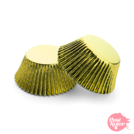 CAPSULAS CUPCAKE ORO METALIZADO - 32 UNIDADES