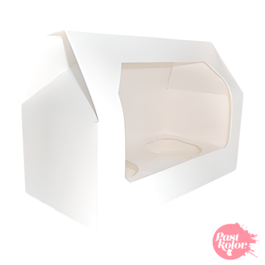 CAJA PARA 2 CUPCAKES BLANCA CON VENTANA