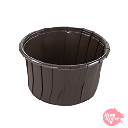 CAPSULAS CUPCAKE HORNEABLES (BORDE REFORZADO) MARRON OSCURO - 50 UNIDADES