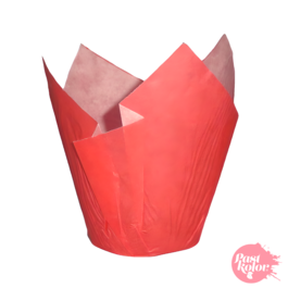 TULIPAS PARA MUFFINS ROJAS - 24 UNIDADES