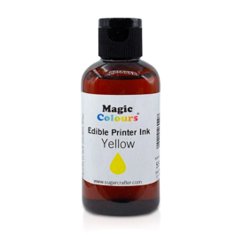 BOTE DE RECARGA TINTA COMESTIBLE "MAGIC COLOURS" - AMARILLO (55 ML)