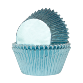 CAPSULAS CUPCAKE METALIZADAS "HOUSE OF MARIE" - AZUL BEBE