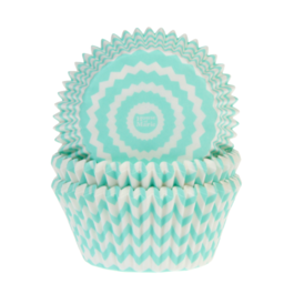 CAPSULAS CUPCAKE "HOUSE OF MARIE" - AZULES (CHEVRON)