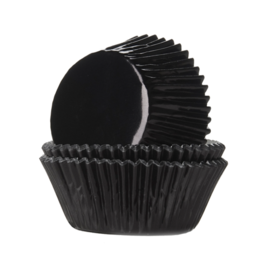 CAPSULAS CUPCAKE METALIZADAS "HOUSE OF MARIE" - NEGRAS