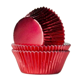 CAPSULAS CUPCAKE METALIZADAS "HOUSE OF MARIE" - ROJAS